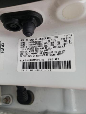 Photo 10 from auction – 2015 HONDA CR-V LX with VIN 5J6RM4H36FL010308