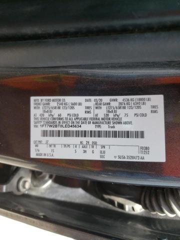 Photo 9 from auction – 2020 FORD F250 SUPER with VIN 1FT7W2BT0LED45634