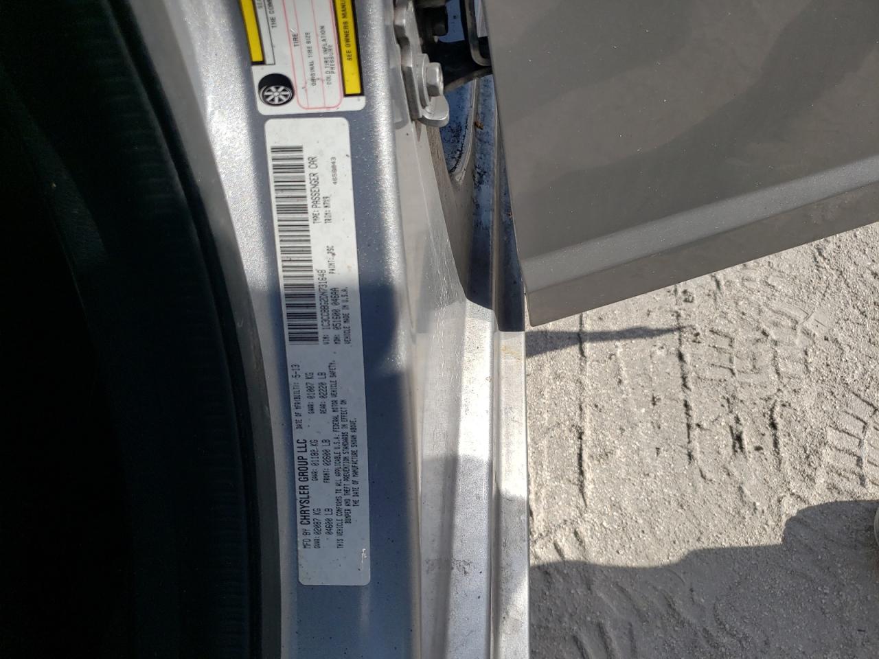 Photo 10 from auction – 2013 CHRYSLER 200 TOURIN with VIN 1C3CCBBG2DN731648