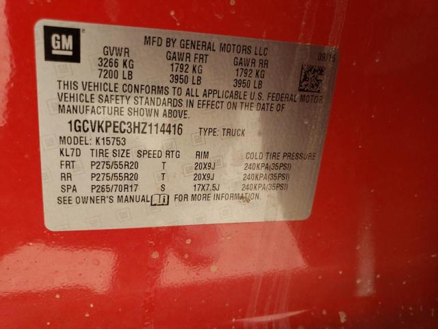 Photo 10 from auction – 2017 CHEVROLET SILVERADO with VIN 1GCVKPEC3HZ114416