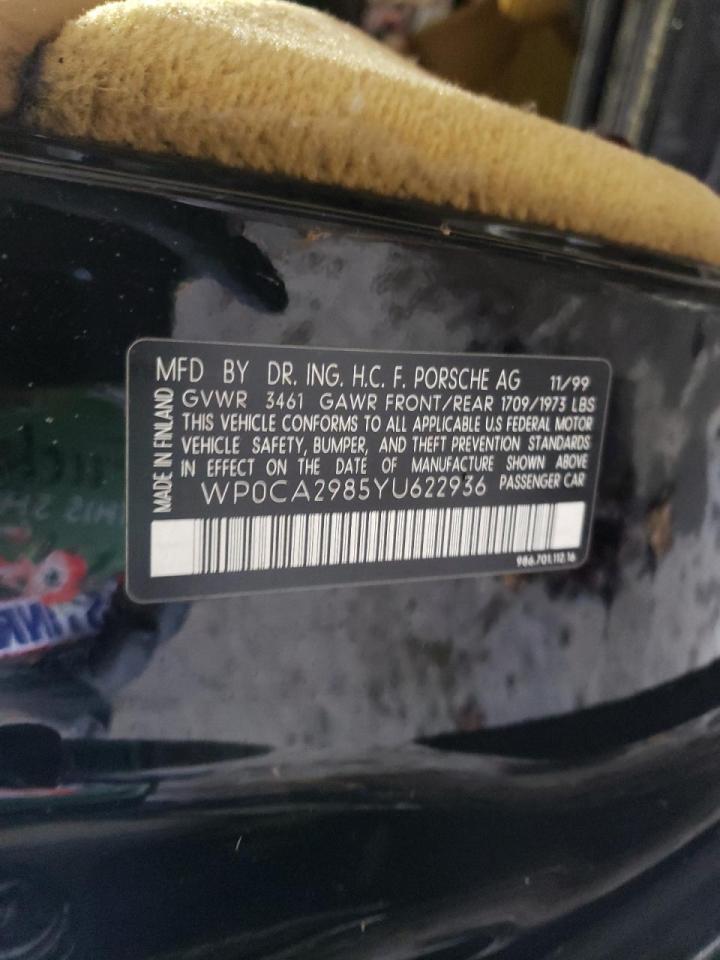 Photo 10 from auction – 2000 PORSCHE BOXSTER with VIN WP0CA2985YU622936