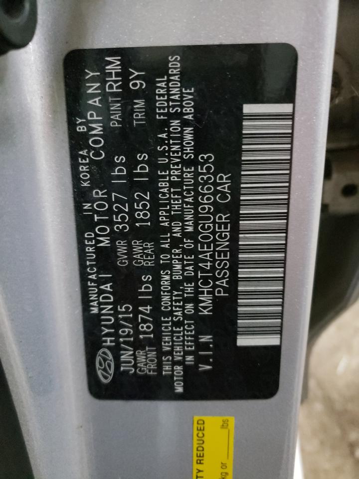 Photo 10 from auction – 2016 HYUNDAI ACCENT SE with VIN KMHCT4AE0GU966353