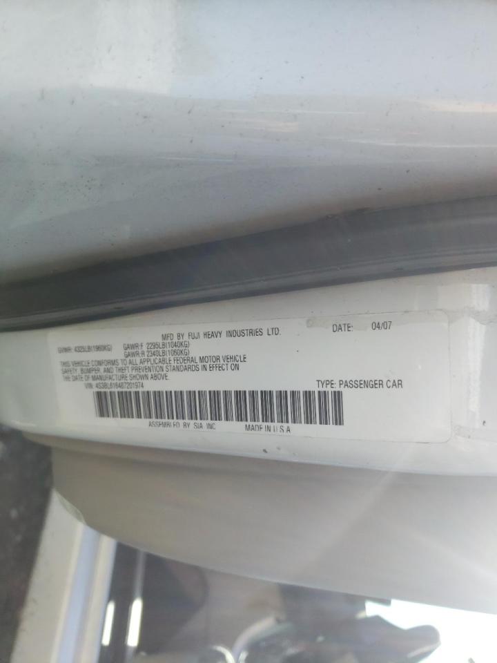 Photo 10 from auction – 2008 SUBARU LEGACY 2.5 with VIN 4S3BL616487201974