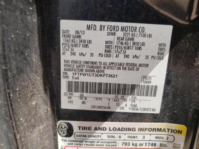 Photo 10 from auction – 2013 FORD F150 SUPER with VIN 1FTFW1CT3DKF73621
