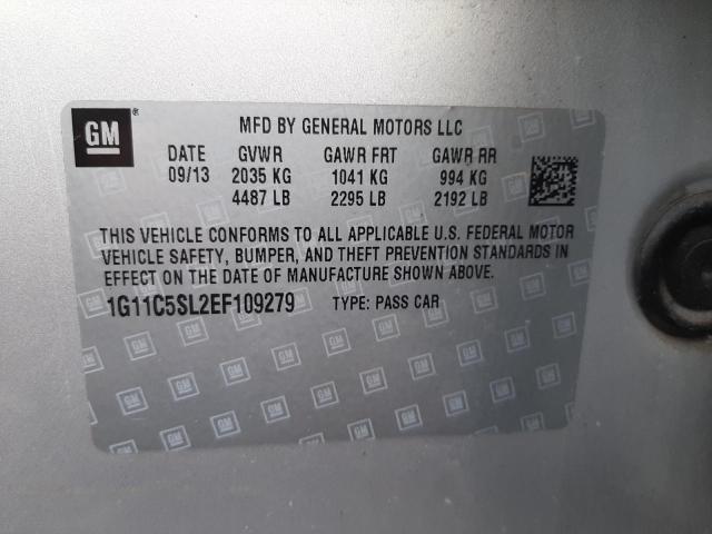 Photo 10 from auction – 2014 CHEVROLET MALIBU 1LT with VIN 1G11C5SL2EF109279