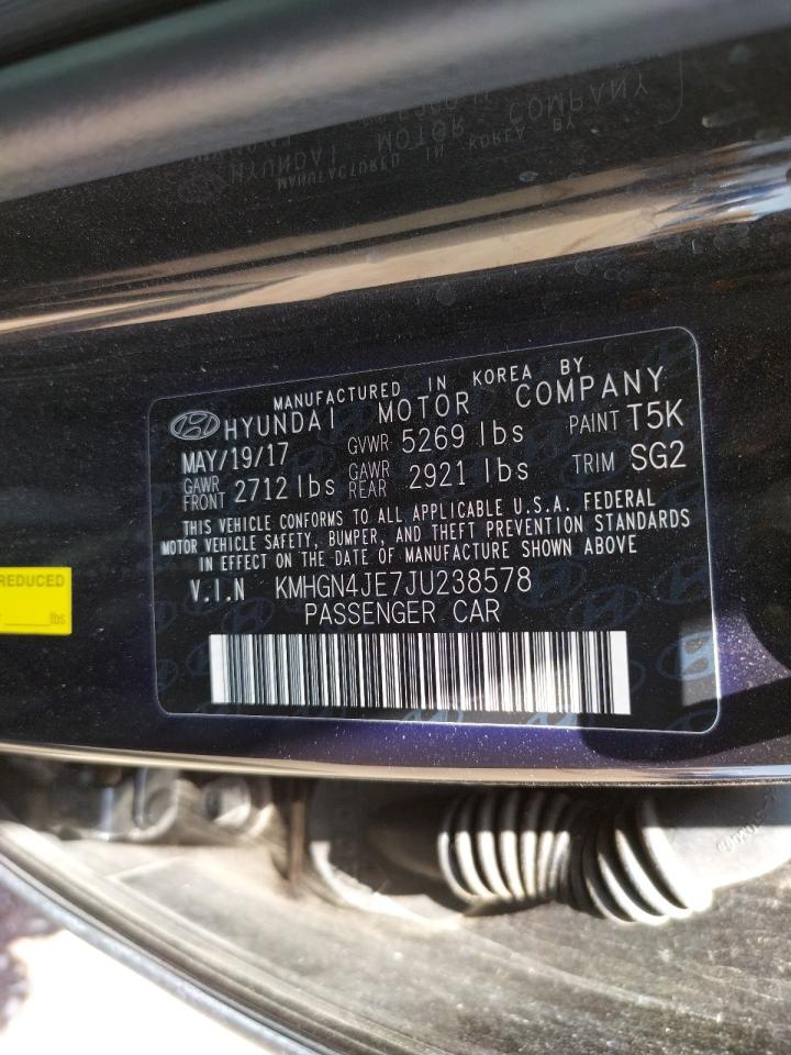 Photo 10 from auction – 2018 GENESIS G80 BASE with VIN KMHGN4JE7JU238578