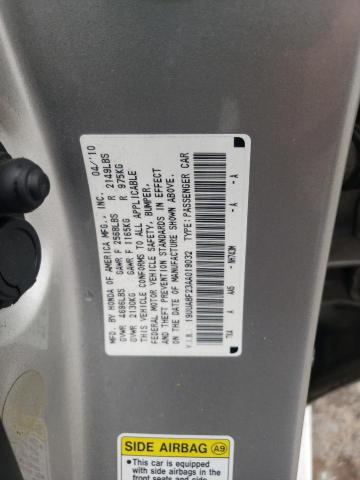 Photo 10 from auction – 2010 ACURA TL with VIN 19UUA8F23AA019032