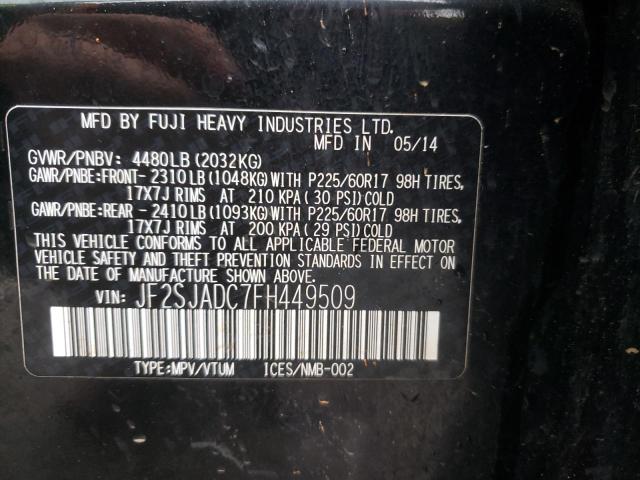 Photo 10 from auction – 2015 SUBARU FORESTER 2 with VIN JF2SJADC7FH449509
