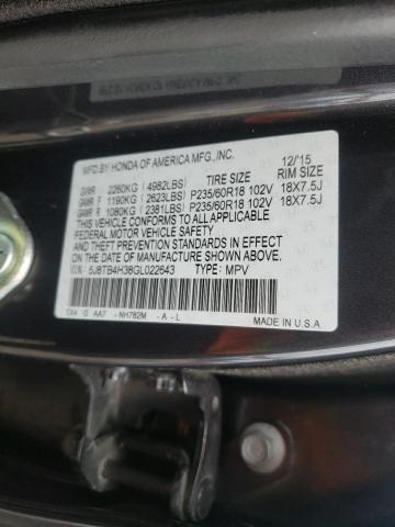 Photo 10 from auction – 2016 ACURA RDX with VIN 5J8TB4H38GL022643