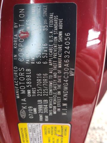 Photo 10 from auction – 2010 KIA SEDONA LX with VIN KNDMG4C30A6324056