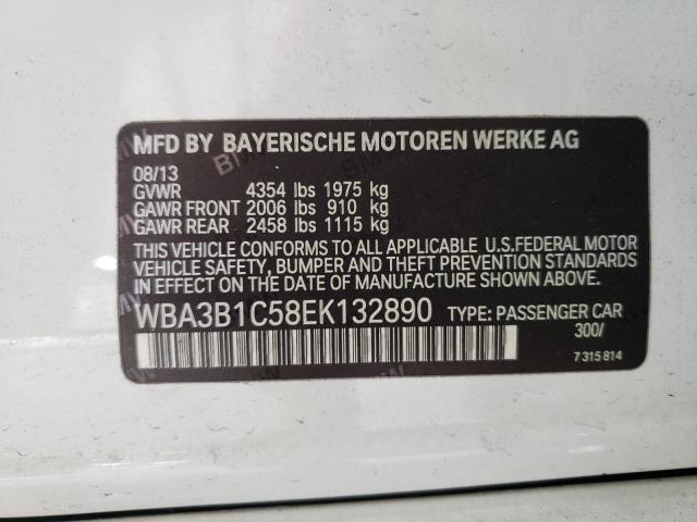 Photo 10 from auction – 2014 BMW 320 I with VIN WBA3B1C58EK132890