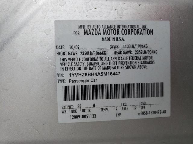Photo 10 from auction – 2010 MAZDA 6 I with VIN 1YVHZ8BH4A5M16447