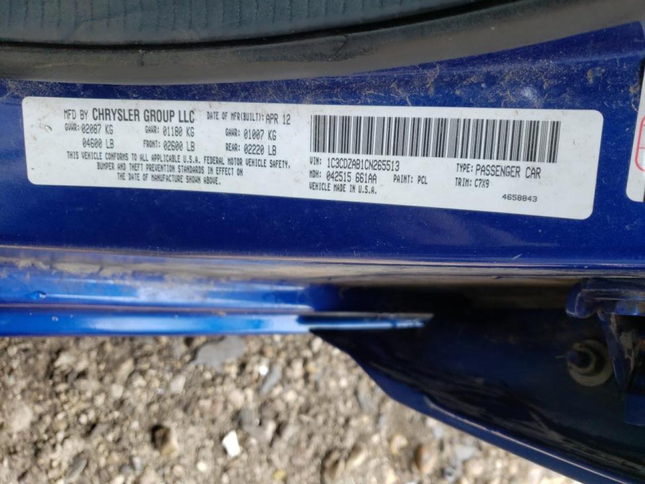 صورة رقم 10 من المزاد - 2012 DODGE AVENGER SE مع VIN 1C3CDZAB1CN265513