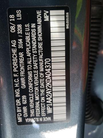 Photo 10 from auction – 2019 PORSCHE CAYENNE with VIN WP1AA2AY2KDA04370