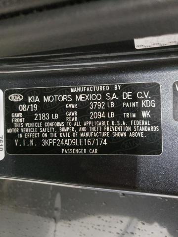 Photo 10 from auction – 2020 KIA FORTE FE with VIN 3KPF24AD9LE167174