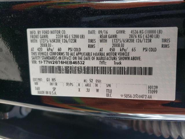 Photo 10 from auction – 2017 FORD F250 SUPER with VIN 1FT7W2BT6HEB46532