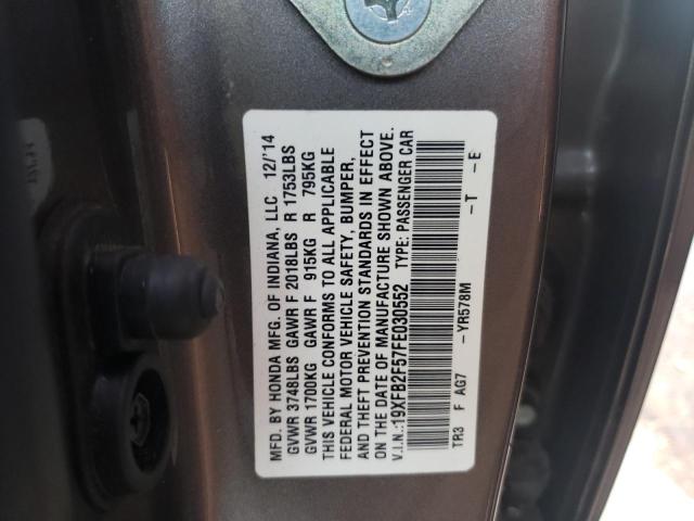 Photo 10 from auction – 2015 HONDA CIVIC LX with VIN 19XFB2F57FE030552