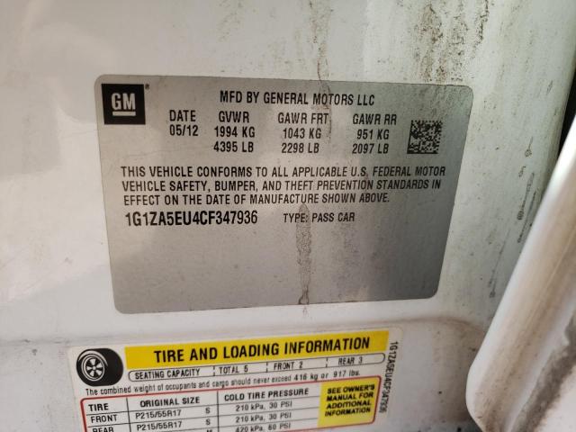 Photo 10 from auction – 2012 CHEVROLET MALIBU LS with VIN 1G1ZA5EU4CF347936