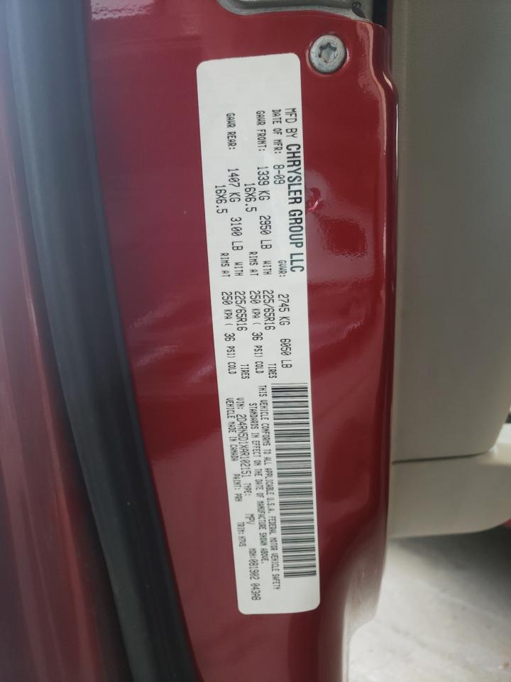 Photo 10 from auction – 2010 DODGE GRAND CARA with VIN 2D4RN5D1XAR102151