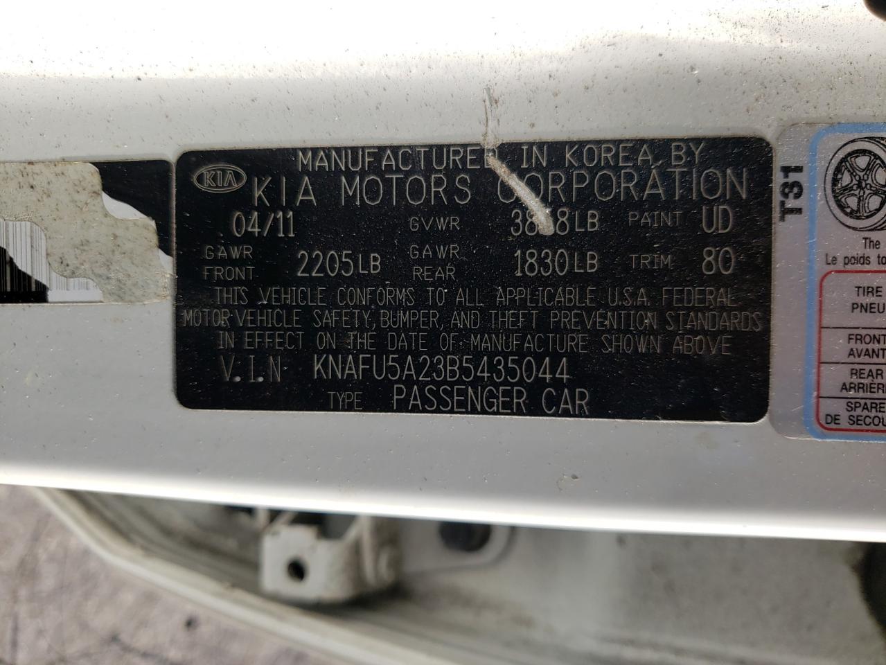 Foto 10 de la subasta – 2011 KIA FORTE EX con VIN KNAFU5A23B5435044