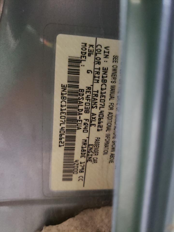 Photo 10 from auction – 2007 NISSAN VERSA S with VIN 3N1BC11E07L406621