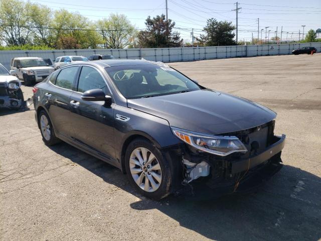 KIA OPTIMA EX 2018 with VIN 5XXGU4L33JG187668 - Photo from auction