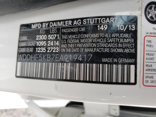 Photo 10 from auction – 2014 MERCEDES-BENZ E 350 with VIN WDDHF5KB7EA919417