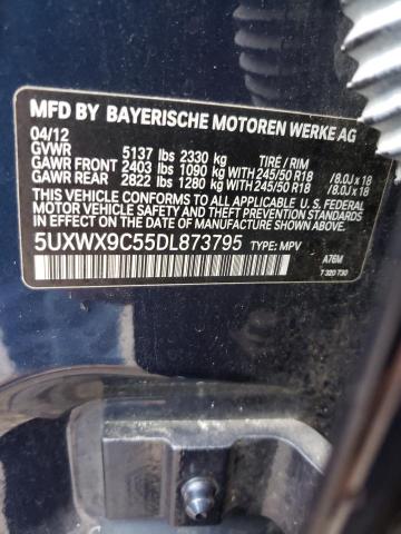 Photo 10 from auction – 2013 BMW X3 XDRIVE2 with VIN 5UXWX9C55DL873795