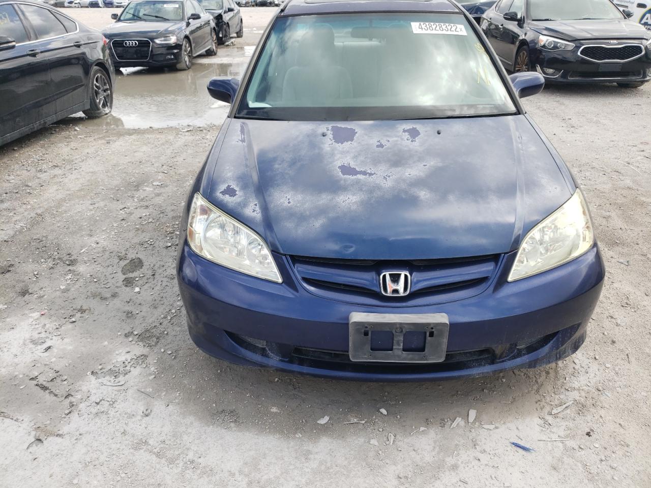 Photo 9 from auction – 2005 HONDA CIVIC EX with VIN 2HGES25885H501992