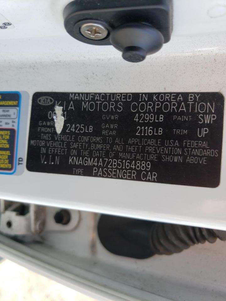 Photo 10 from auction – 2011 KIA OPTIMA LX with VIN KNAGM4A72B5164889