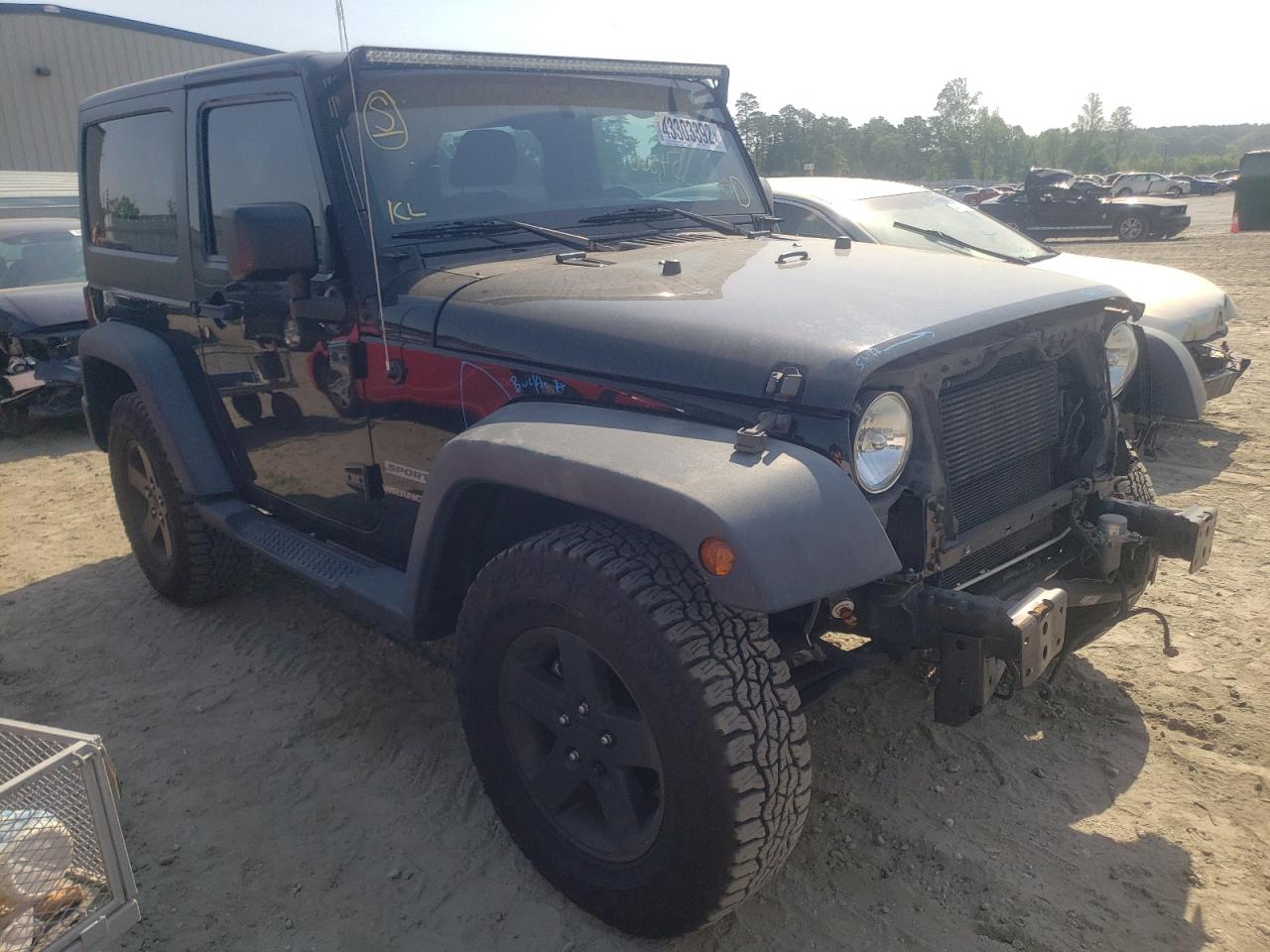 JEEP WRANGLER S 2014 with VIN 1C4AJWAG0EL229378 - Photo from auction