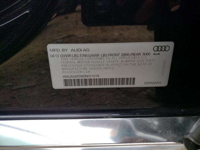 Photo 10 from auction – 2013 AUDI A8 QUATTRO with VIN WAUAGAFDXDN031018
