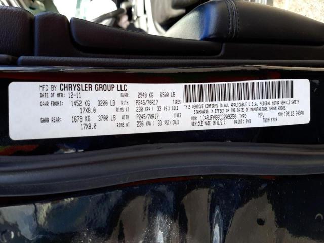 Photo 10 from auction – 2012 JEEP GRAND CHER with VIN 1C4RJFAG6CC209250
