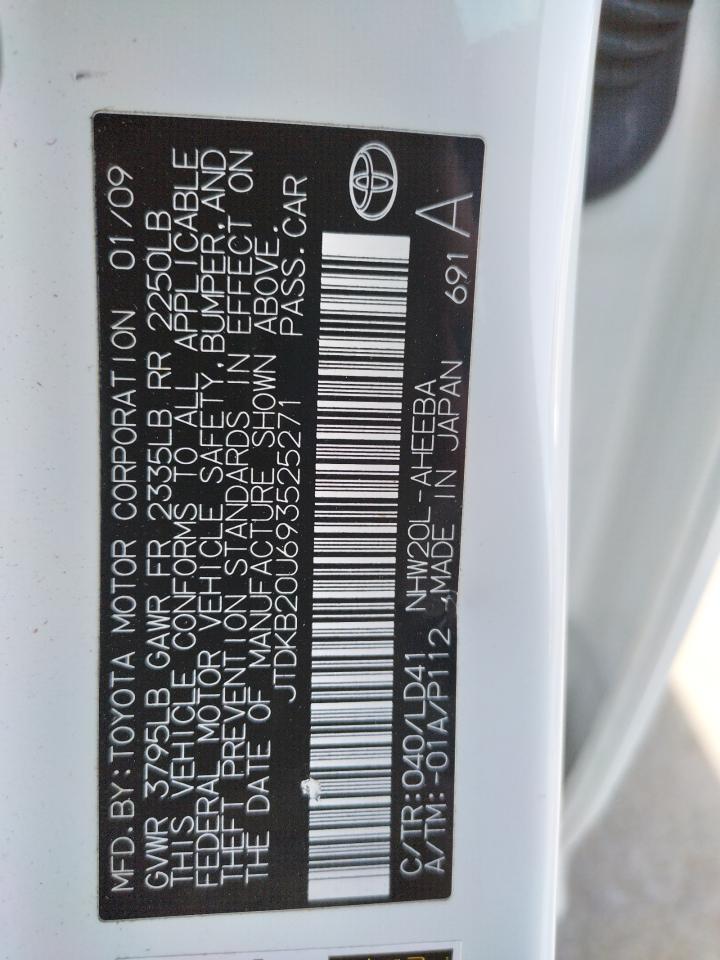 Photo 10 from auction – 2009 TOYOTA PRIUS with VIN JTDKB20U693525271