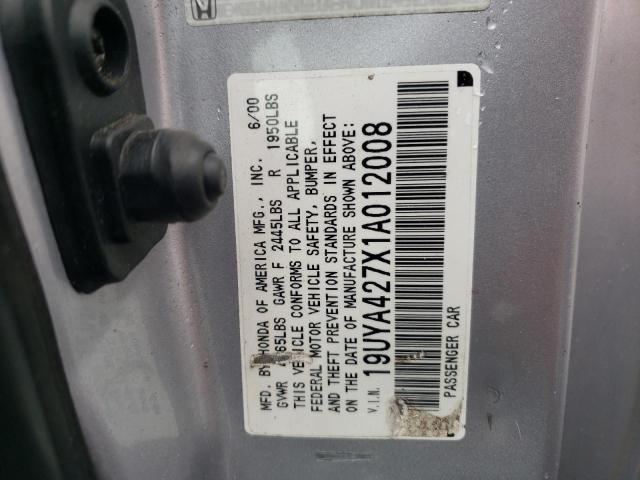 Photo 10 from auction – 2001 ACURA 3.2CL with VIN 19UYA427X1A012008
