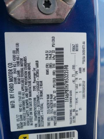 Photo 10 from auction – 2017 FORD MUSTANG with VIN 1FA6P8TH7H5323598