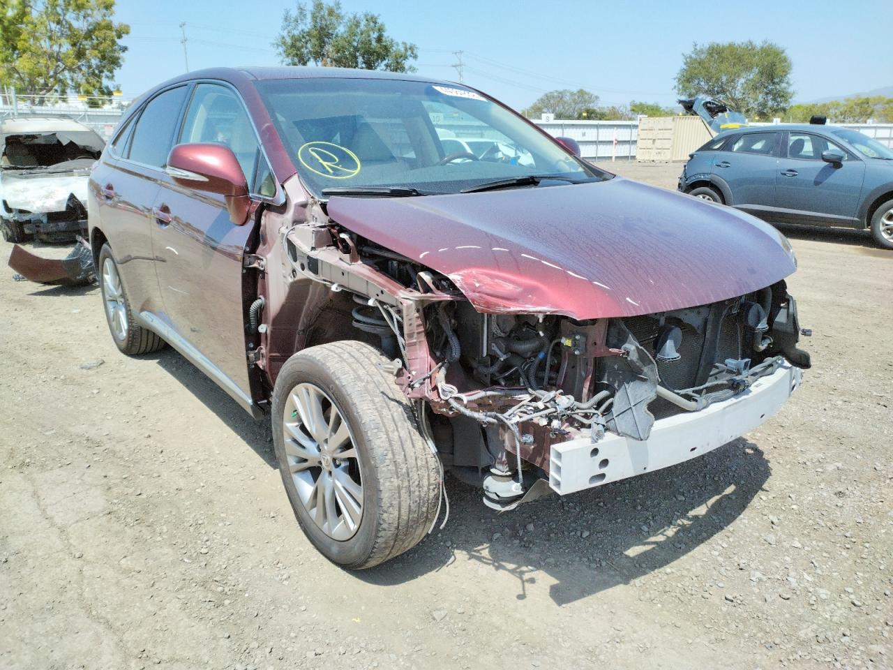 LEXUS RX 450 2013 with VIN JTJZB1BA3D2008565 - Photo from auction