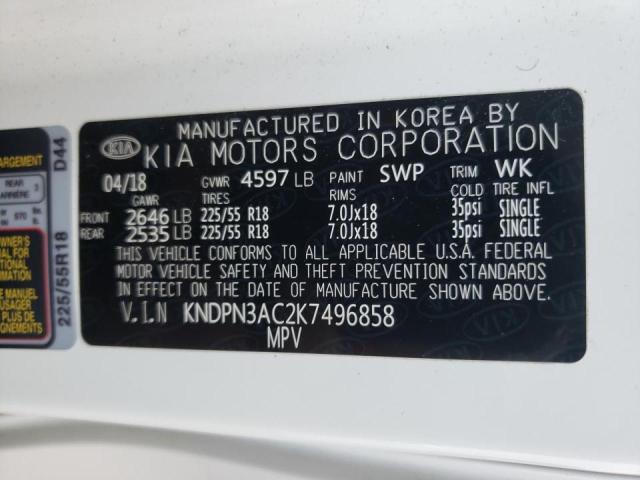 Photo 10 from auction – 2019 KIA SPORTAGE E with VIN KNDPN3AC2K7496858