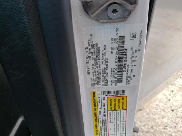 Photo 10 from auction – 2016 FORD FUSION SE with VIN 3FA6P0HDXGR106341