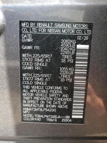 Photo 10 from auction – 2020 NISSAN ROGUE S with VIN KNMAT2MT9LP542141