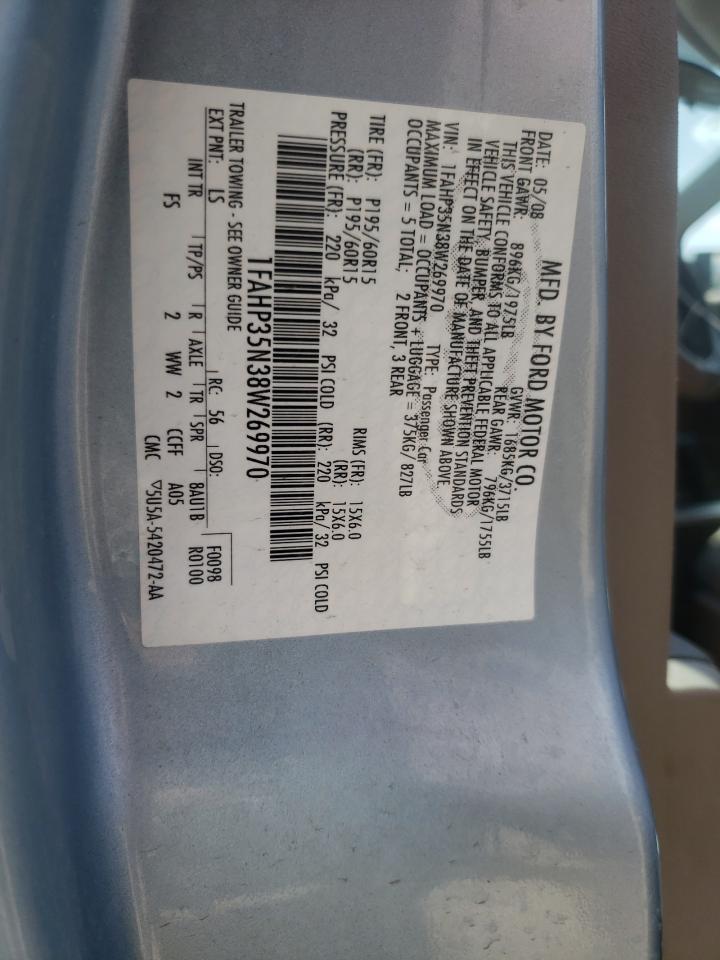 Photo 10 from auction – 2008 FORD FOCUS SE with VIN 1FAHP35N38W269970