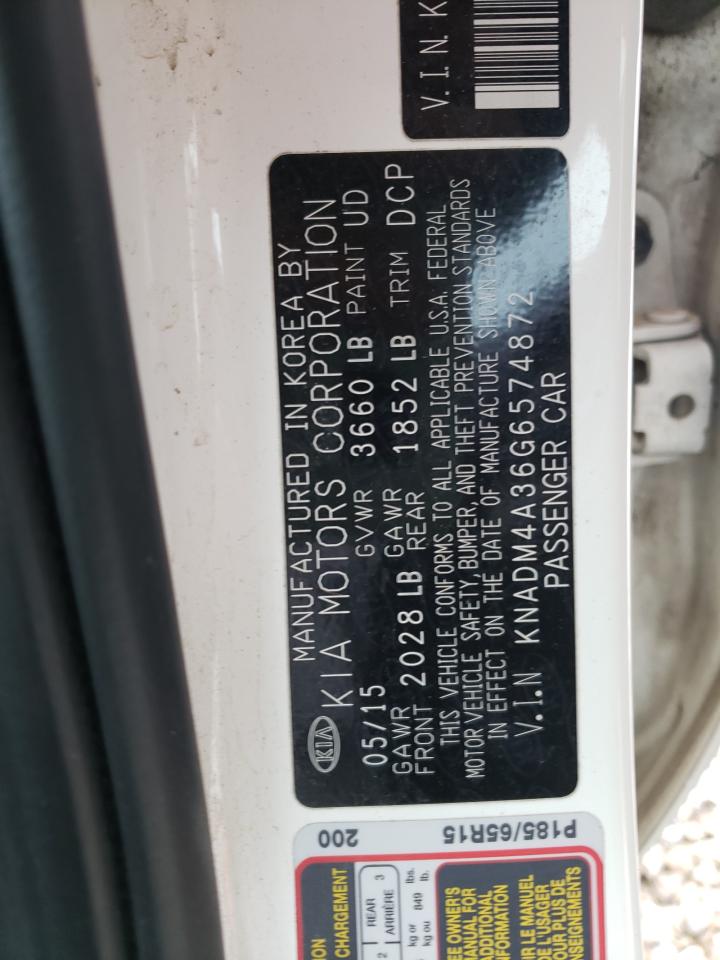 Photo 10 from auction – 2016 KIA RIO LX with VIN KNADM4A36G6574872