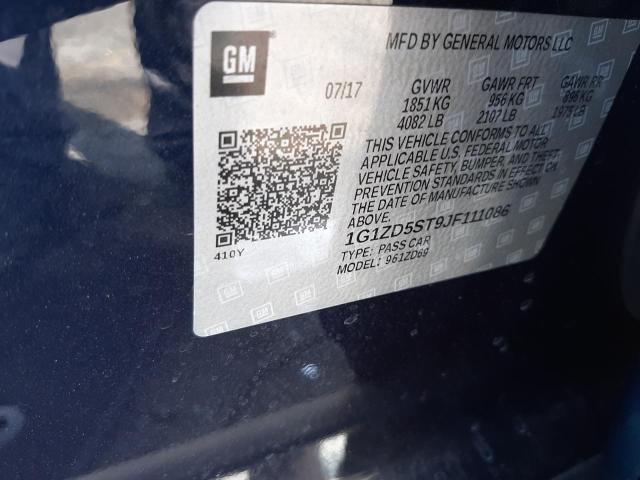 Photo 10 from auction – 2018 CHEVROLET MALIBU LT with VIN 1G1ZD5ST9JF111086