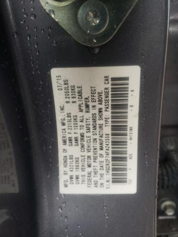 Photo 10 from auction – 2015 HONDA ACCORD EX with VIN 1HGCR2F74FA243558