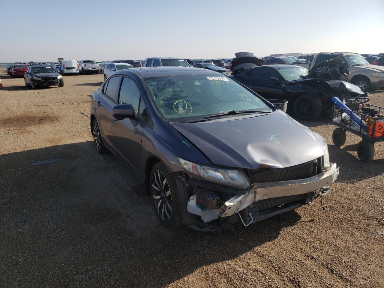 HONDA CIVIC EXL 2015 with VIN 2HGFB2F99FH502744 - Photo from auction