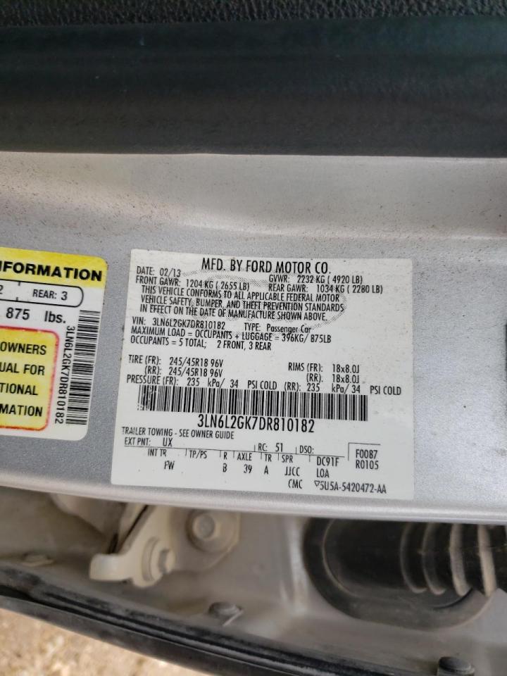 Photo 10 from auction – 2013 LINCOLN MKZ with VIN 3LN6L2GK7DR810182