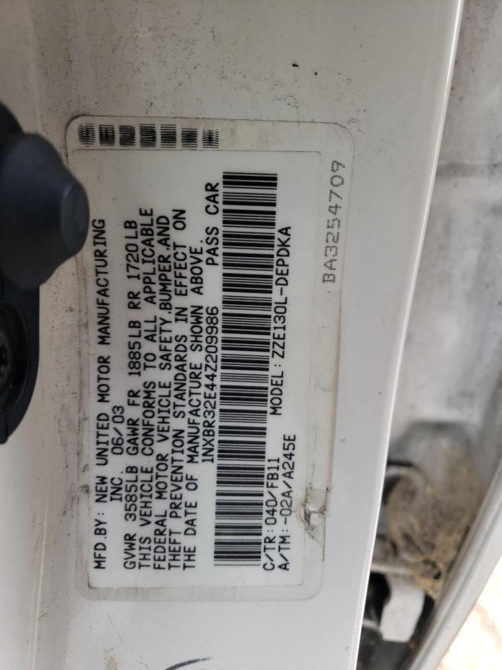 Photo 10 from auction – 2004 TOYOTA COROLLA CE with VIN 1NXBR32E44Z209986