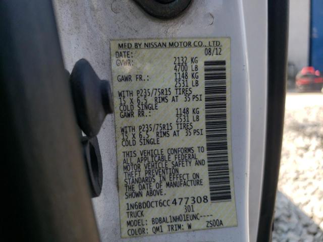 Photo 10 from auction – 2012 NISSAN FRONTIER S with VIN 1N6BD0CT6CC477308