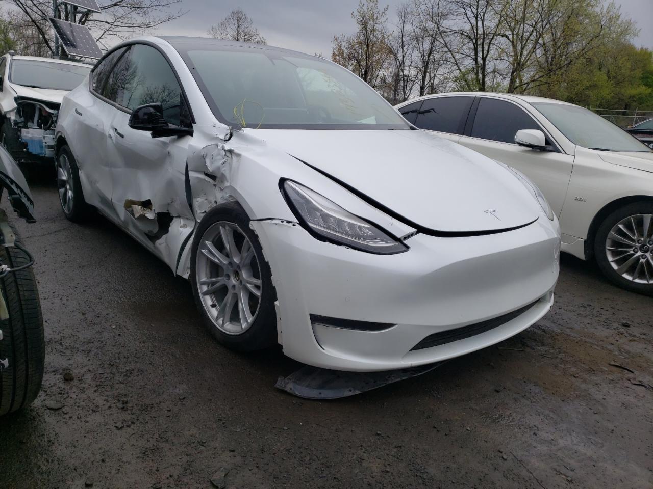 TESLA MODEL Y 2020 with VIN 5YJYGDEE1LF009354 - Photo from auction