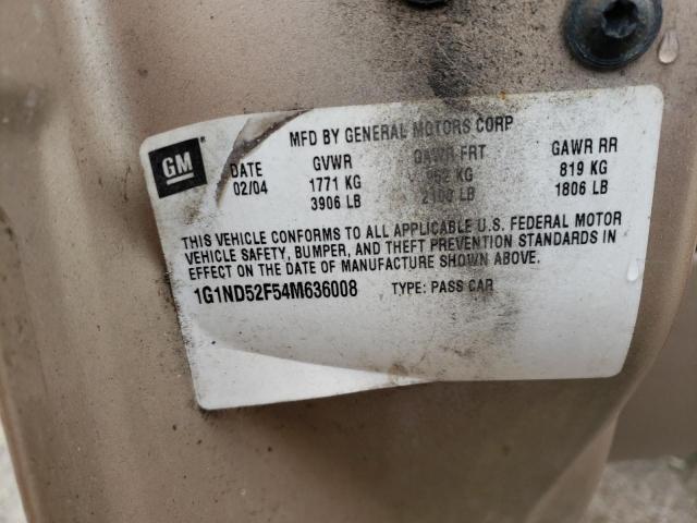 Photo 10 from auction – 2004 CHEVROLET CLASSIC with VIN 1G1ND52F54M636008